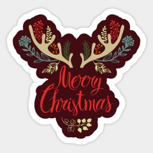 Merry Deer Sticker